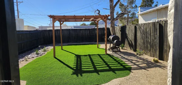 a outdoor space with patio furniture