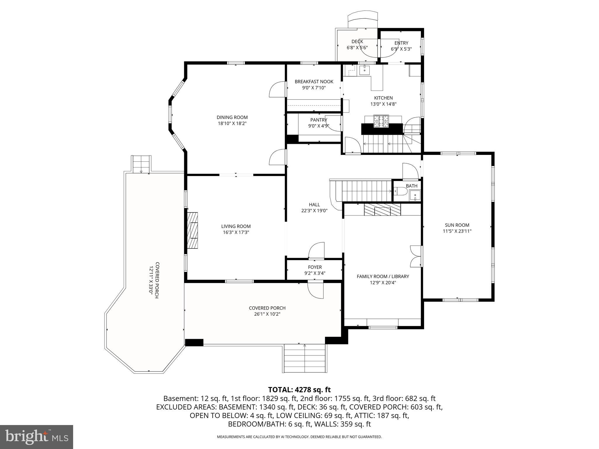 4 Hillside Road Baltimore, MD 21210 - Photo 55 of 59 First Floor Floorplan