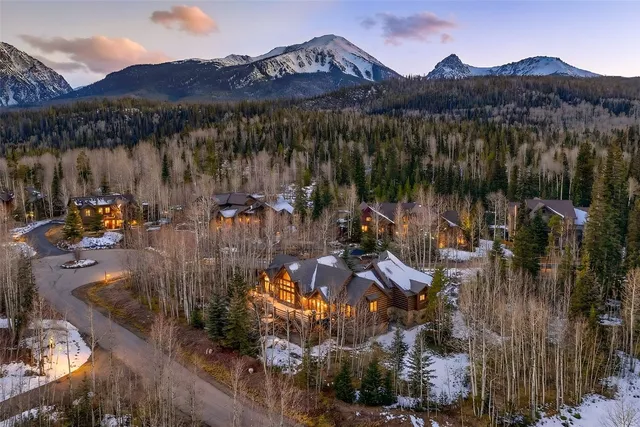 an aerial view of residential house with outdoor space