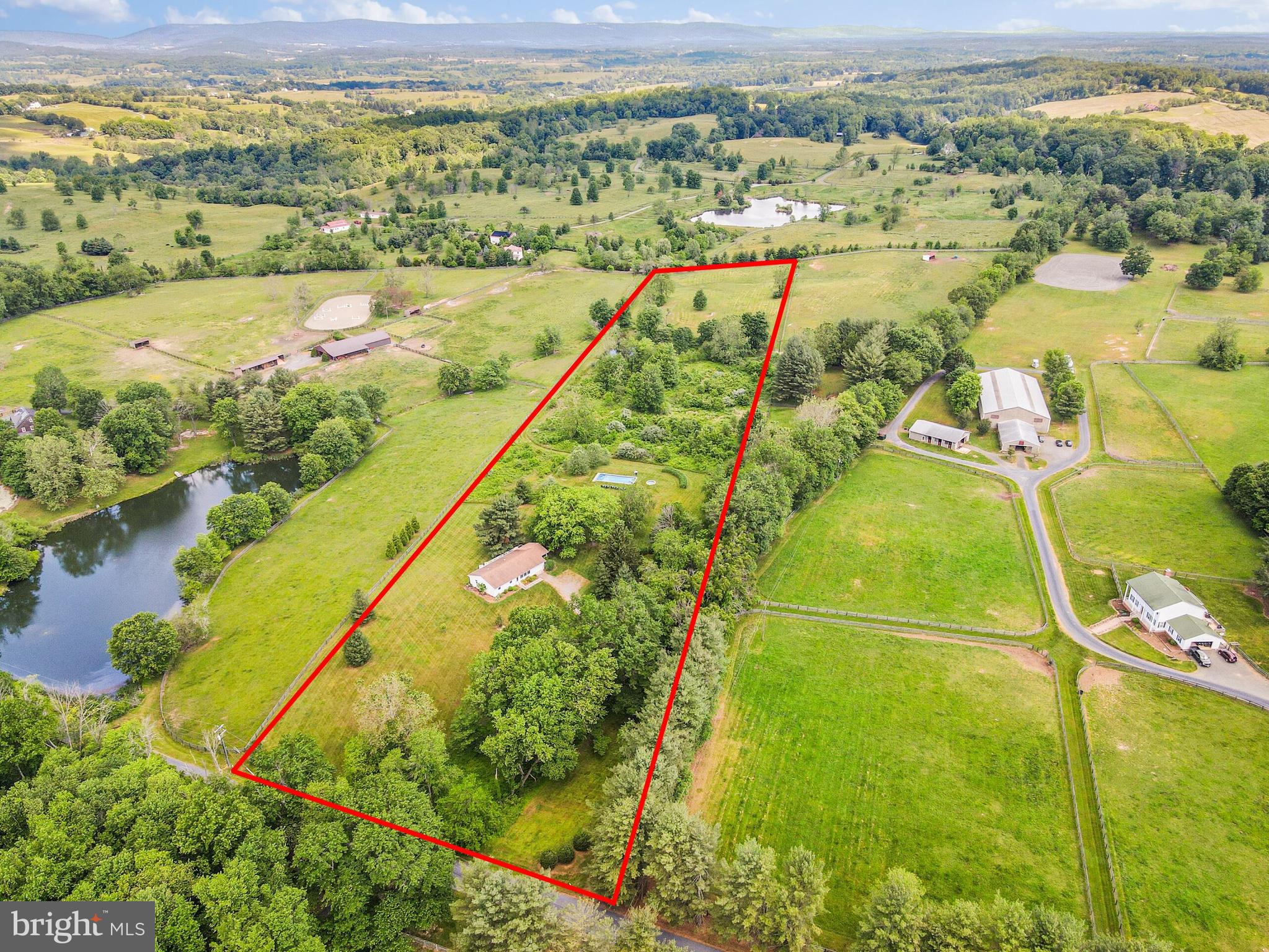 8684 Woodward Road Marshall, VA 20115 - Photo 1 of 30 Aerial View of Residence and Acreage