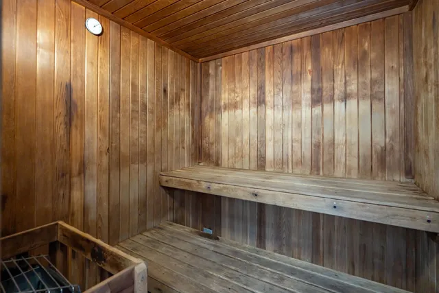 a view of a swimming pool with a porch