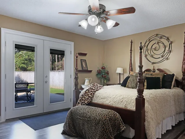 a outdoor living space with furniture