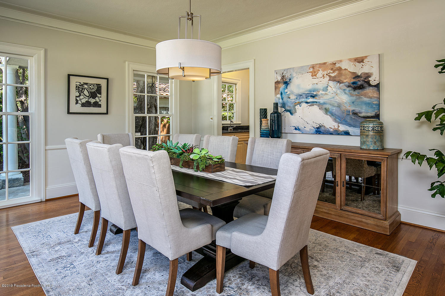 820 Arden Road Pasadena, CA 91106 - Photo 12 of 75 a view of a dining room with furniture window and wooden floor