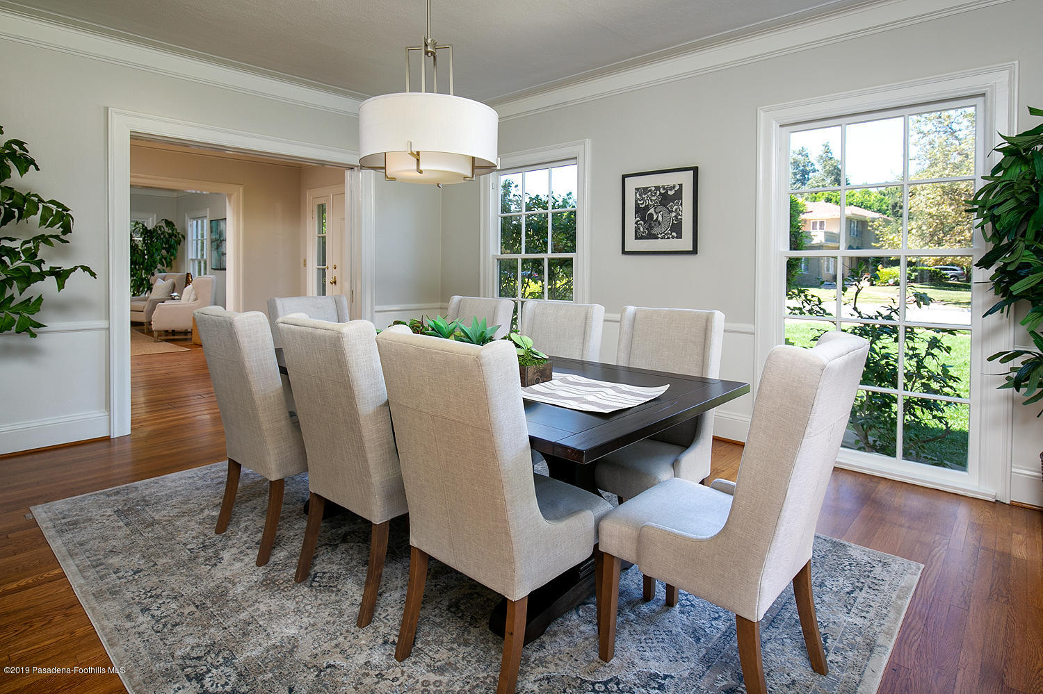 820 Arden Road Pasadena, CA 91106 - Photo 13 of 75 a view of a dining room with furniture window and wooden floor