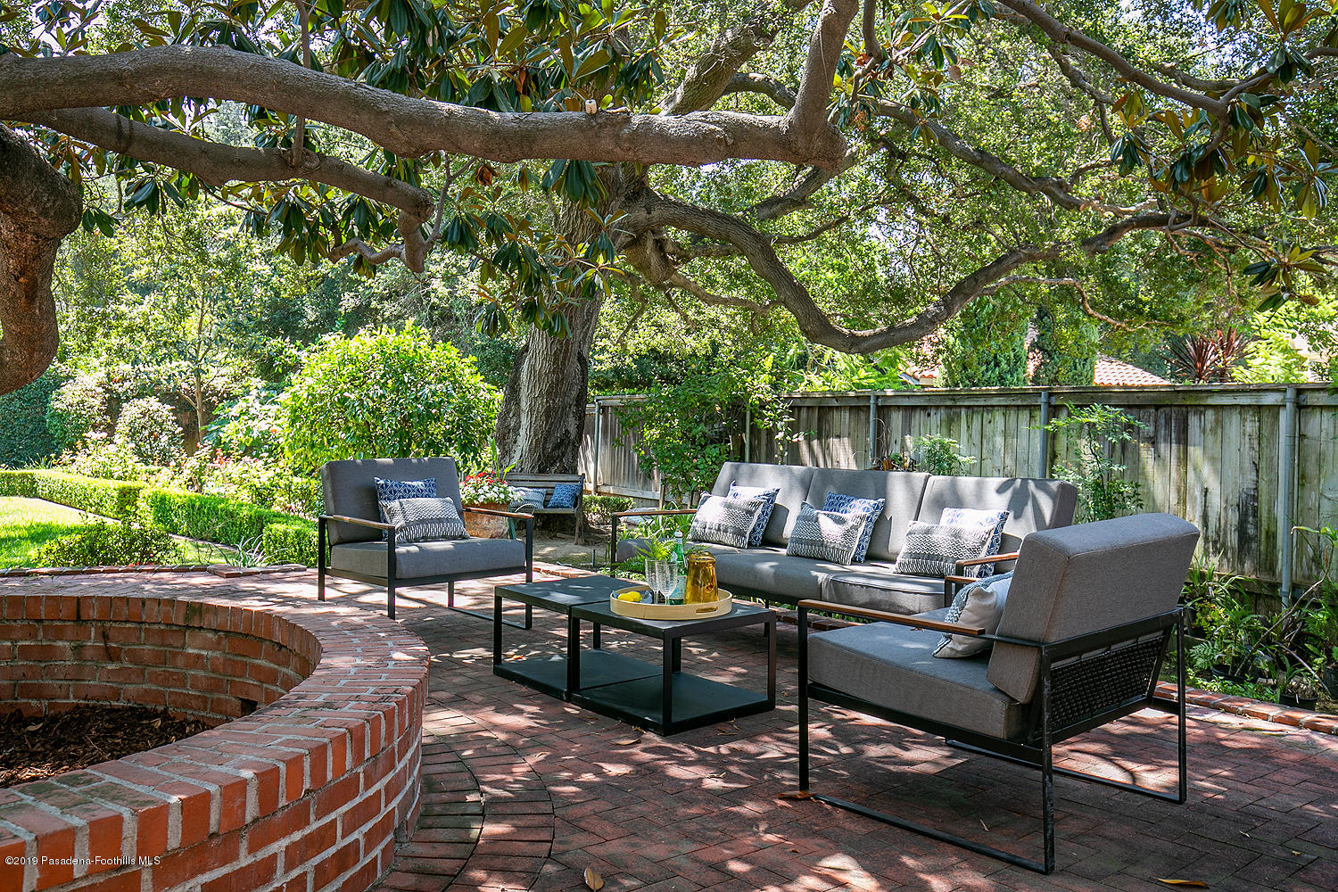 820 Arden Road Pasadena, CA 91106 - Photo 60 of 75 a outdoor living space with furniture and garden view