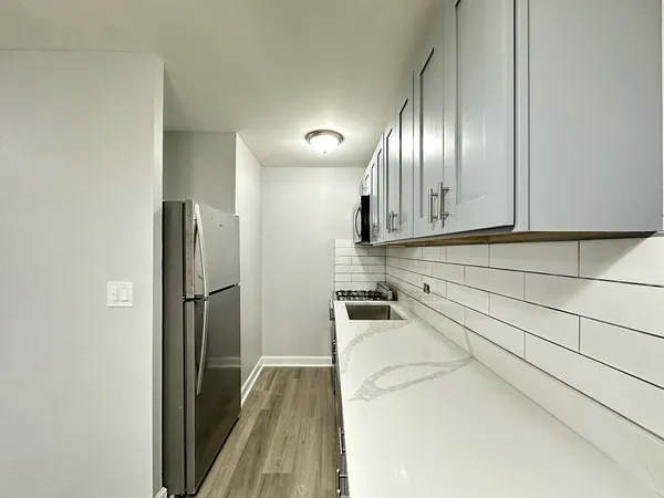 a view of a kitchen with a stove