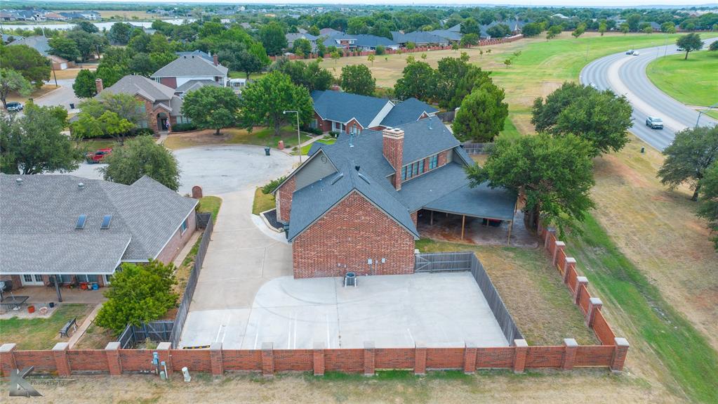 1834 Marathon Court Abilene, TX 79601 - Photo 35 of 39 an aerial view of a house with a yard and lake view