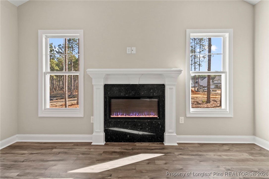 940 Rhum Drive Fayetteville, NC 28311 - Photo 17 of 45 a living room with a fireplace and wooden floor