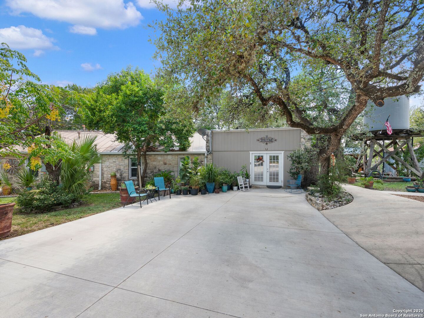 front view of a house with a street