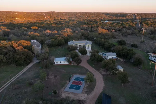 an aerial view of multiple house