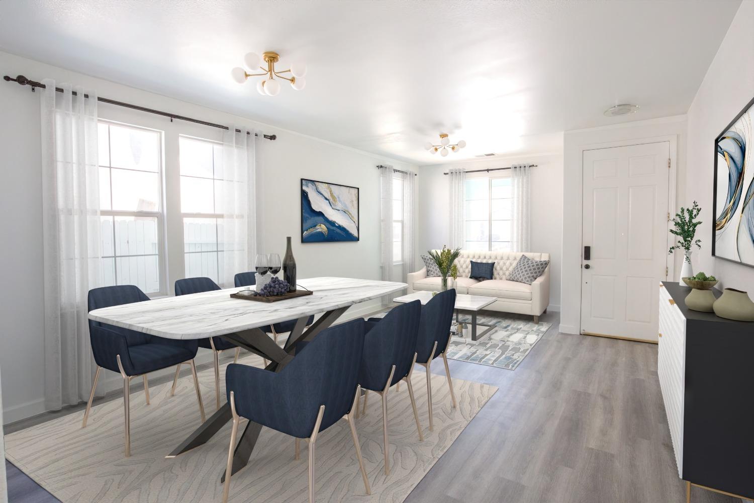 6217 Jefjen Way Elk Grove, CA 95757 - Photo 6 of 41 a view of a a dining room with furniture window and wooden floor