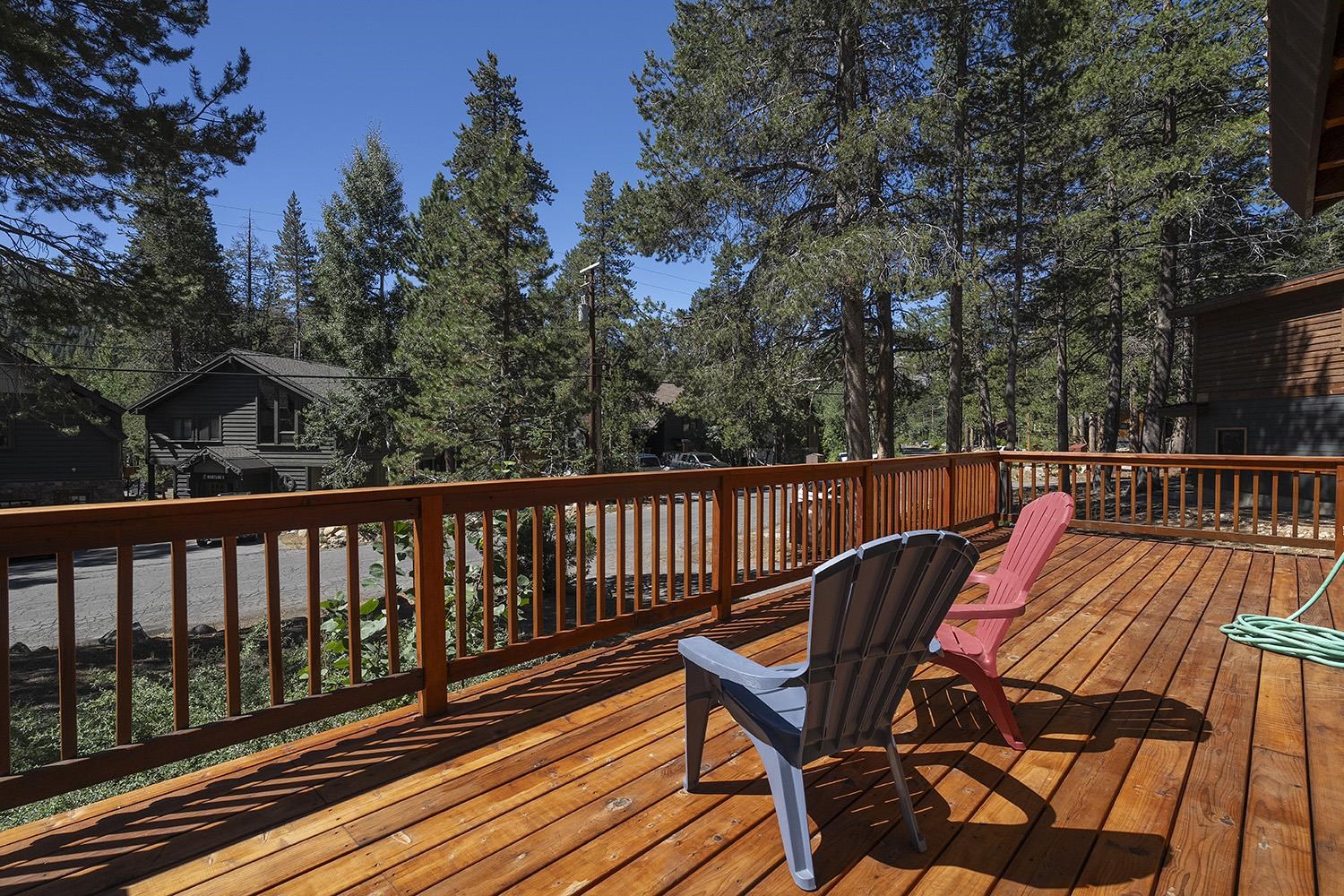 390 Forest Glen Road Olympic Valley, CA 96146 - Photo 3 of 25 a view of balcony with wooden floor and outdoor seating