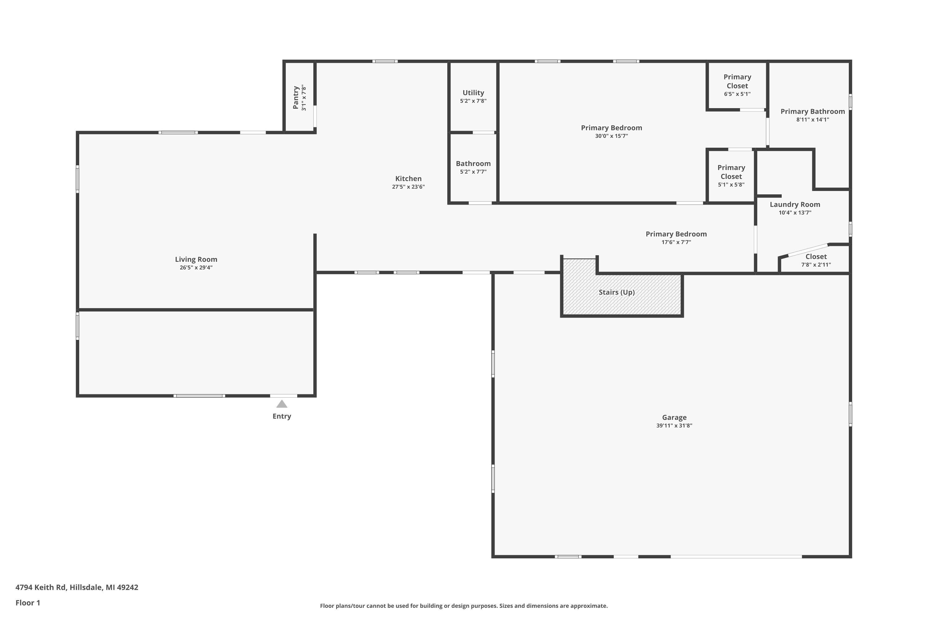 4794 Keith Road Hillsdale, MI 49242 - Photo 37 of 38 4794 Keith - Floor Plan 1