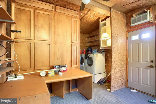 a room with gym equipment