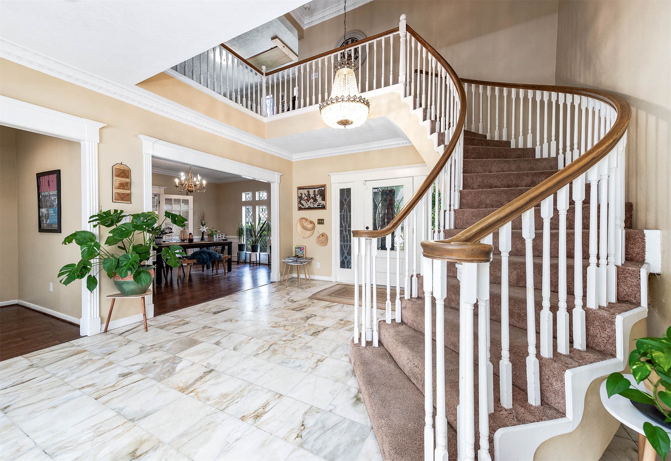 9911 Oxted Lane Spring, TX 77379 - Photo 7 of 39 a view of entryway livingroom and hall with wooden floor