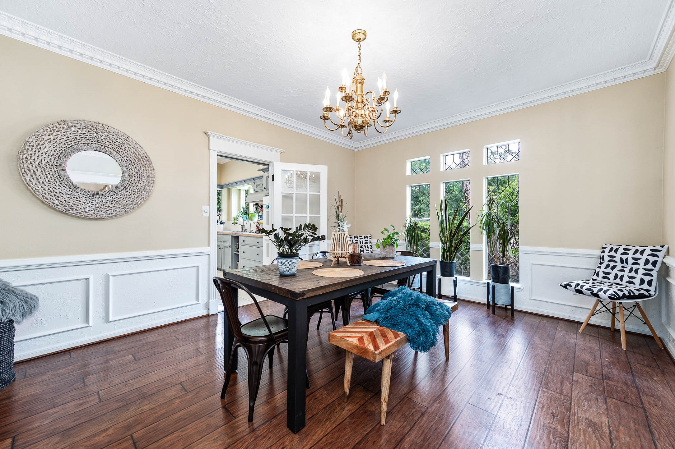 9911 Oxted Lane Spring, TX 77379 - Photo 9 of 39 a view of a dining room with furniture window and wooden floor