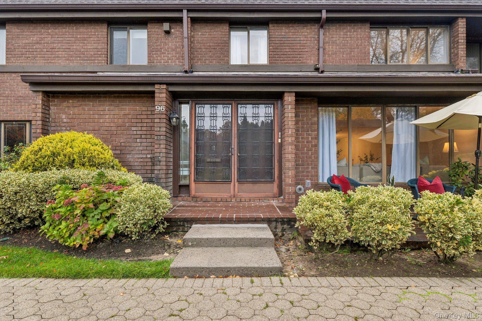 a front view of a house