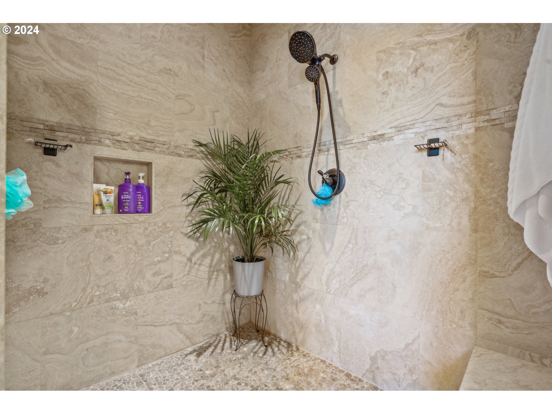 2368 Northwest 17th Avenue Camas, WA 98607 - Photo 25 of 47 a potted plant sitting on a shower in a bathroom