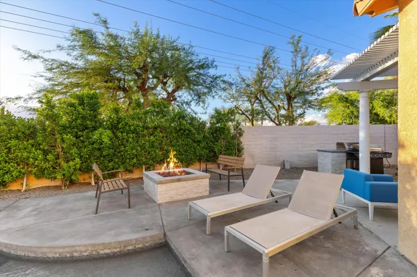 outdoor space view with a sitting space