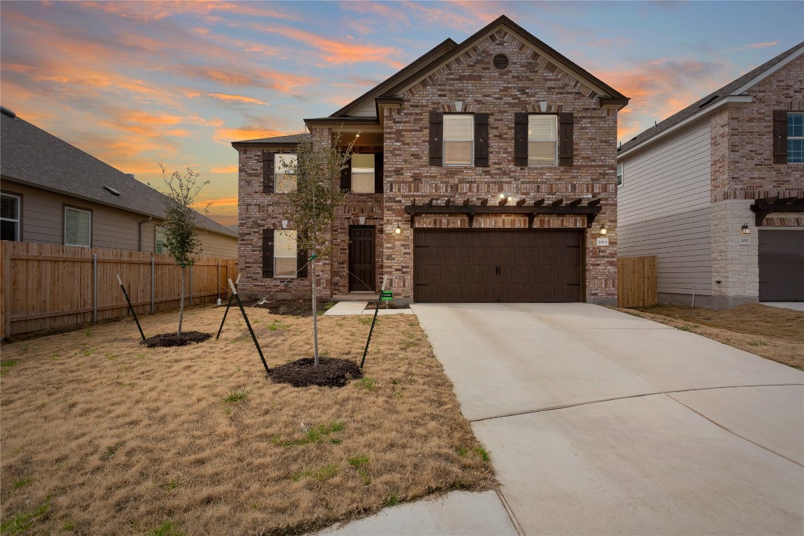 a front view of a house with entertaining space