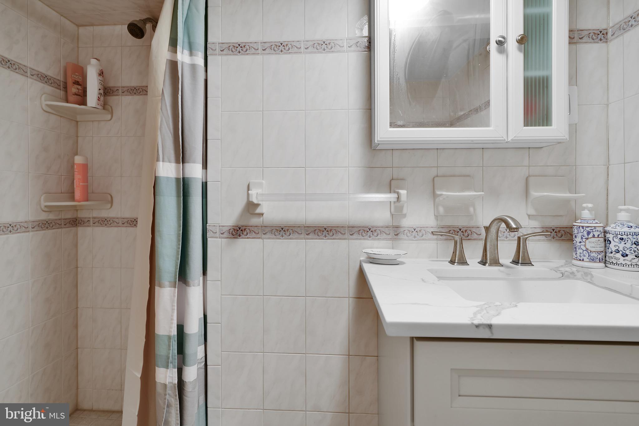 9305 4th Street Lanham, MD 20706 - Photo 31 of 45 a bathroom with a sink and a mirror