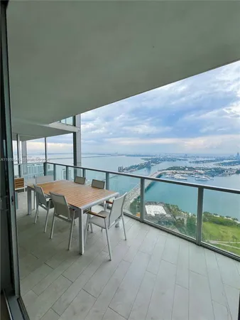 an outdoor view with a sitting space