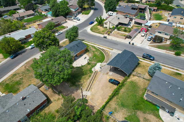 120 North 1230 E Street Springville, UT 84663 - Photo 52 of 60 Aerial view of a residential neighborhood featuring established homes and mature trees