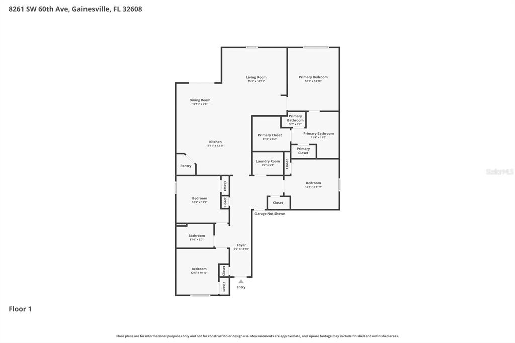 8261 Southwest 60th Avenue Gainesville, FL 32608 - Photo 33 of 34 a picture of a floor plan