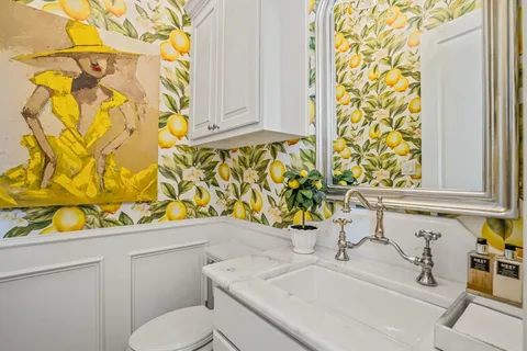 a bathroom with a sink and a toilet