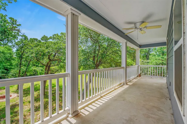 a view of balcony with porch