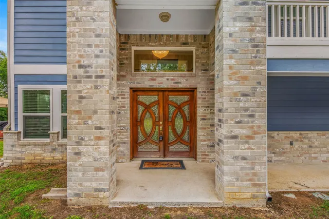 a view of front door of house