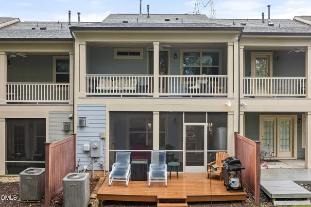 a view of a house with a large window