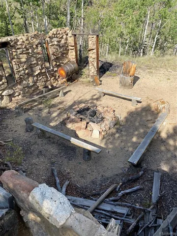 a view of a backyard of the house