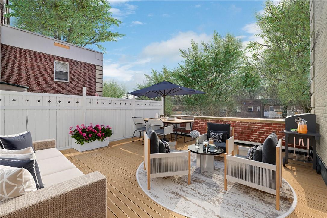 786 Palmer Road, Unit 1D Bronxville, NY 10708 - Photo 1 of 1 PRIVATE OUTDOOR TERRACE (Virtually Staged): 400 Sq Ft