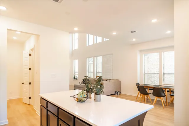 a view of kitchen with breakfast area