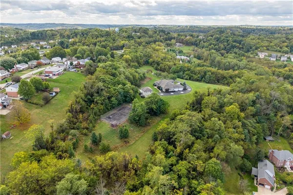 an aerial view of multiple house