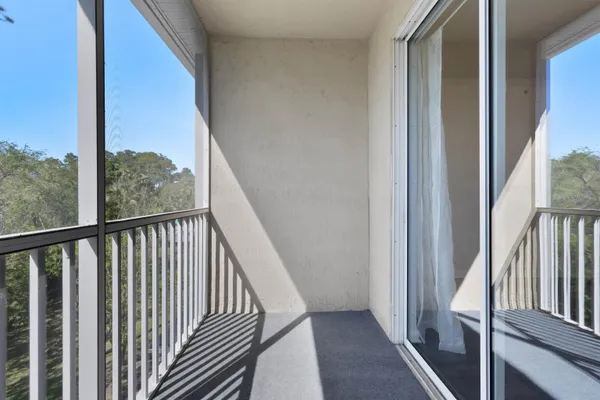 a view of a balcony