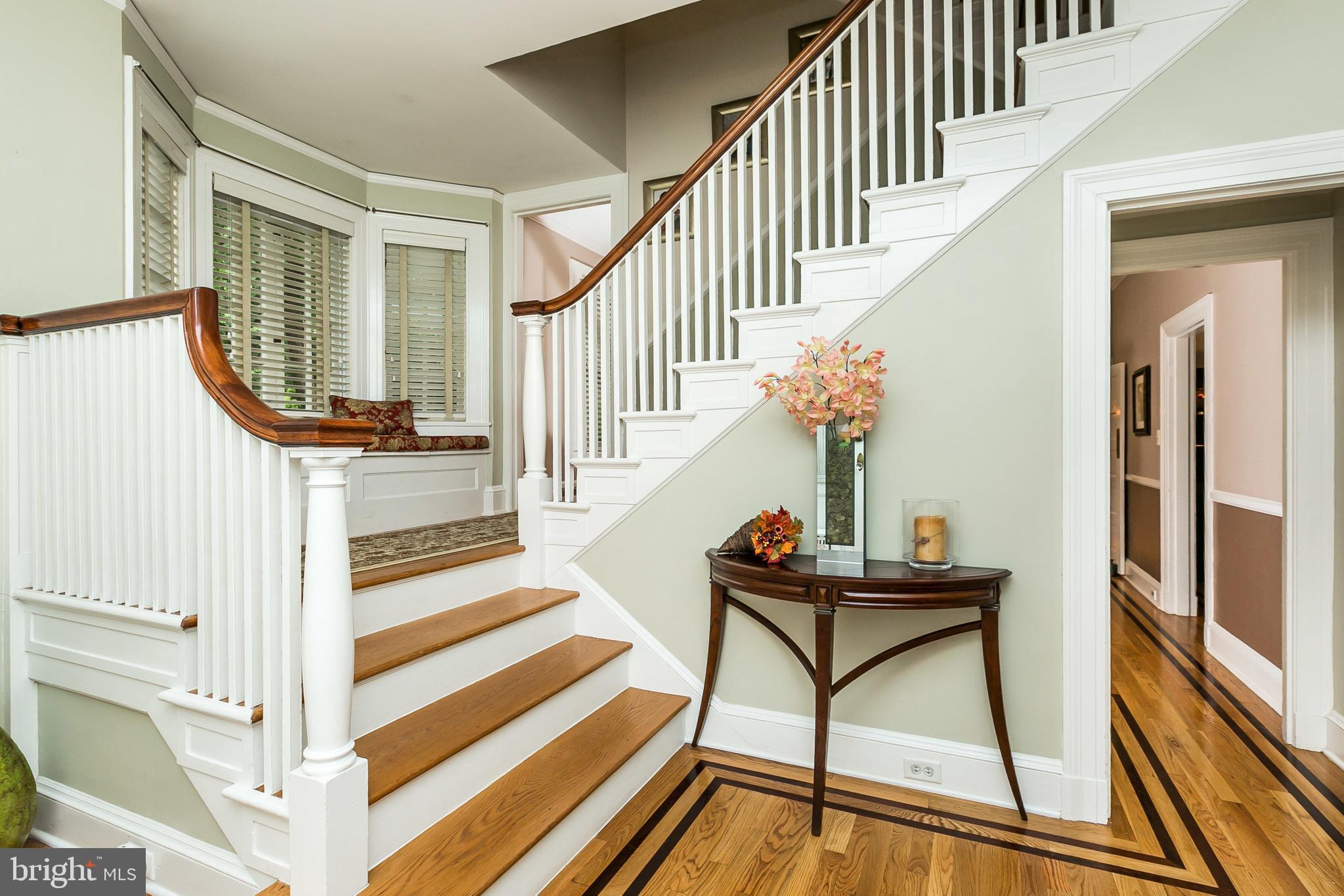 5407 Falls Rd Terrace Baltimore, MD 21210 - Photo 12 of 65 Dual staircase & wood floor inlays
