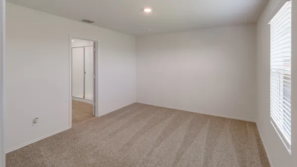 an empty room with a window
