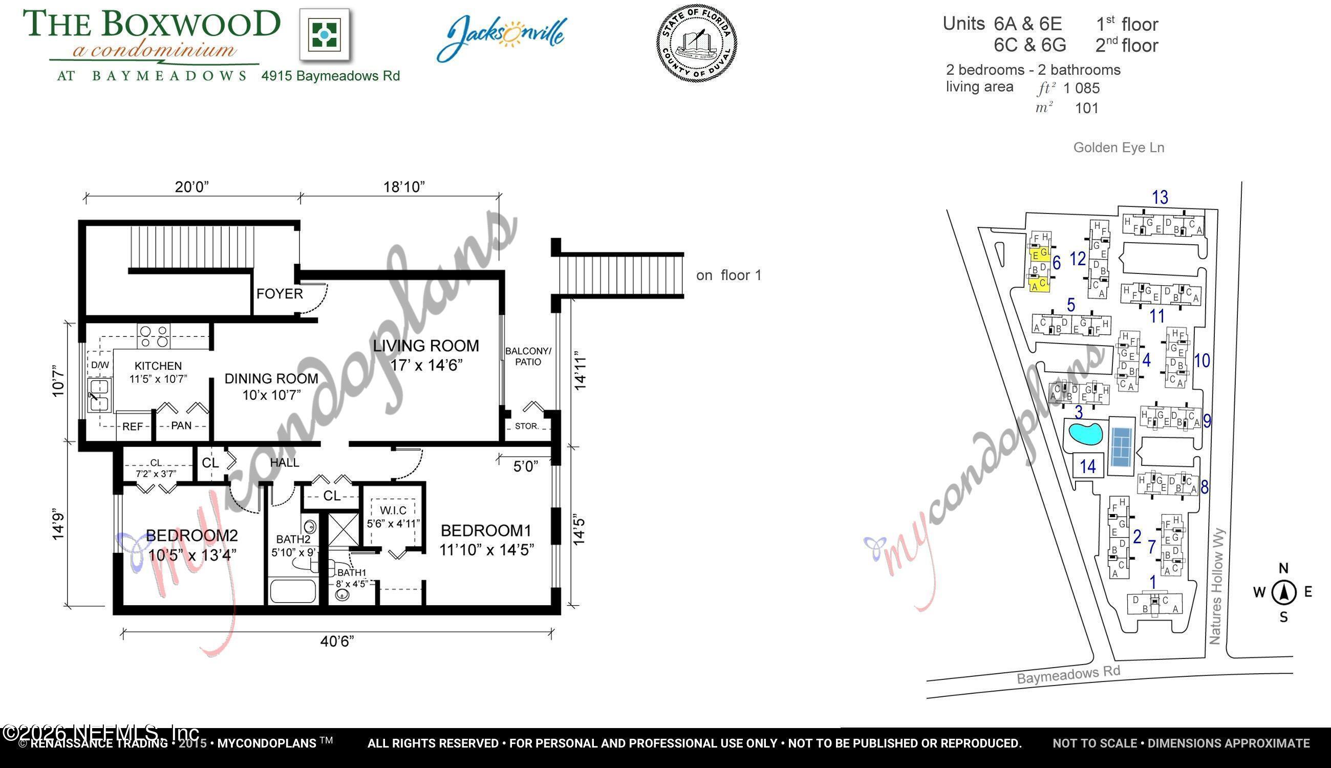 4915 Baymeadows Road, Unit 6A Jacksonville, FL 32217 - Photo 42 of 42 6A floorplan