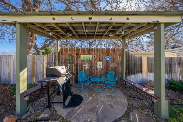 a view of porch with seating space