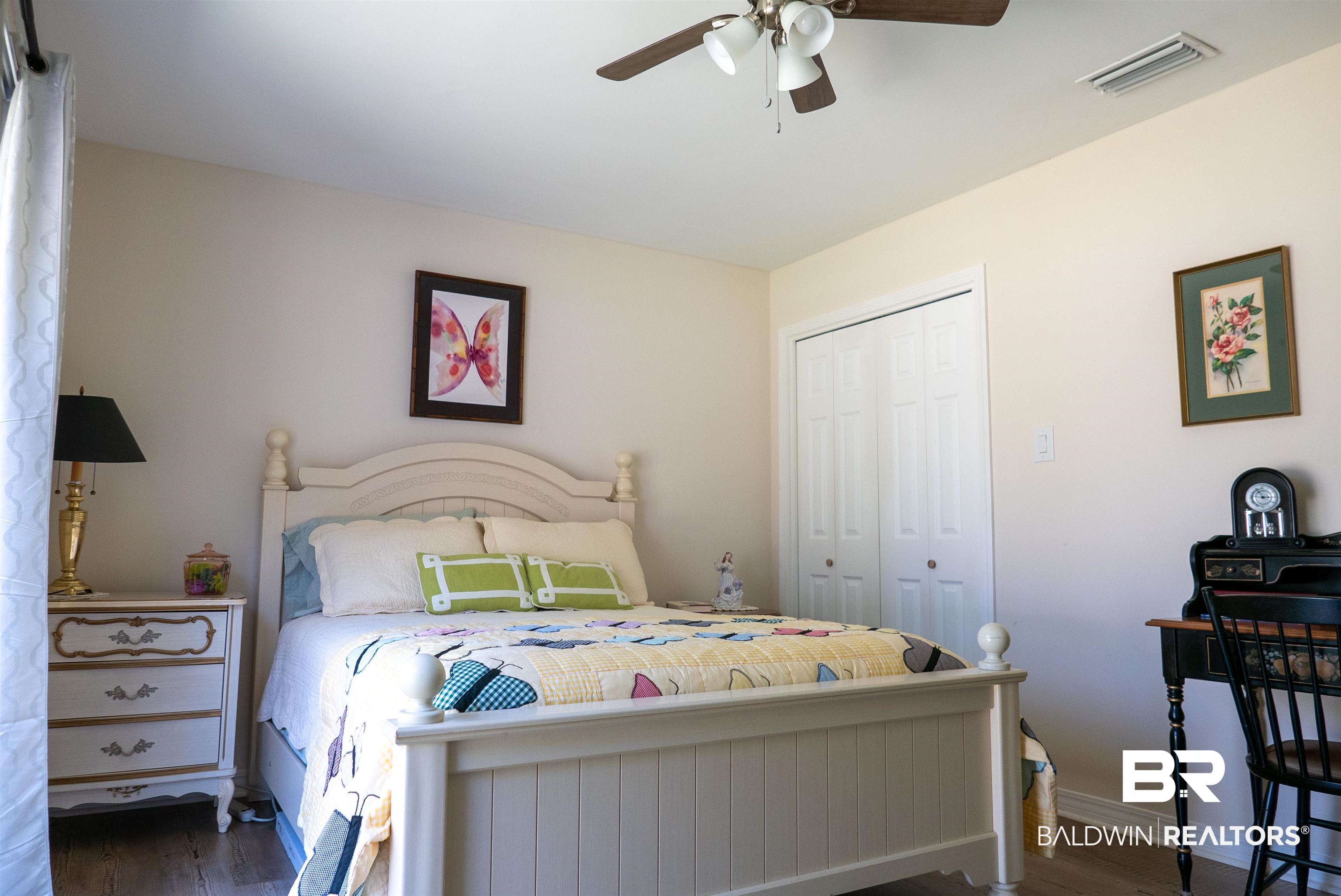 630 Spanish Main Daphne, AL 36527 - Photo 20 of 40 Bedroom with dark wood-type flooring, ceiling fan, and a closet