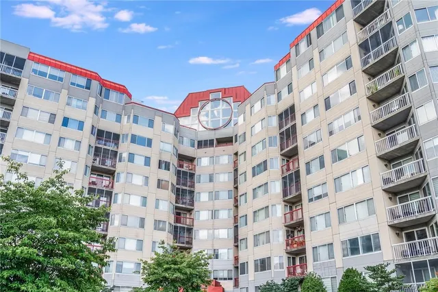 a front view of a building