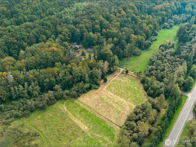 an aerial view of a houses