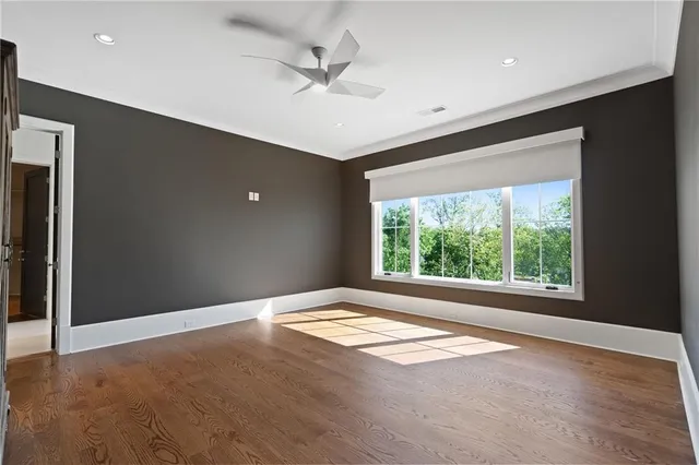 a aerial view of a house with a yard