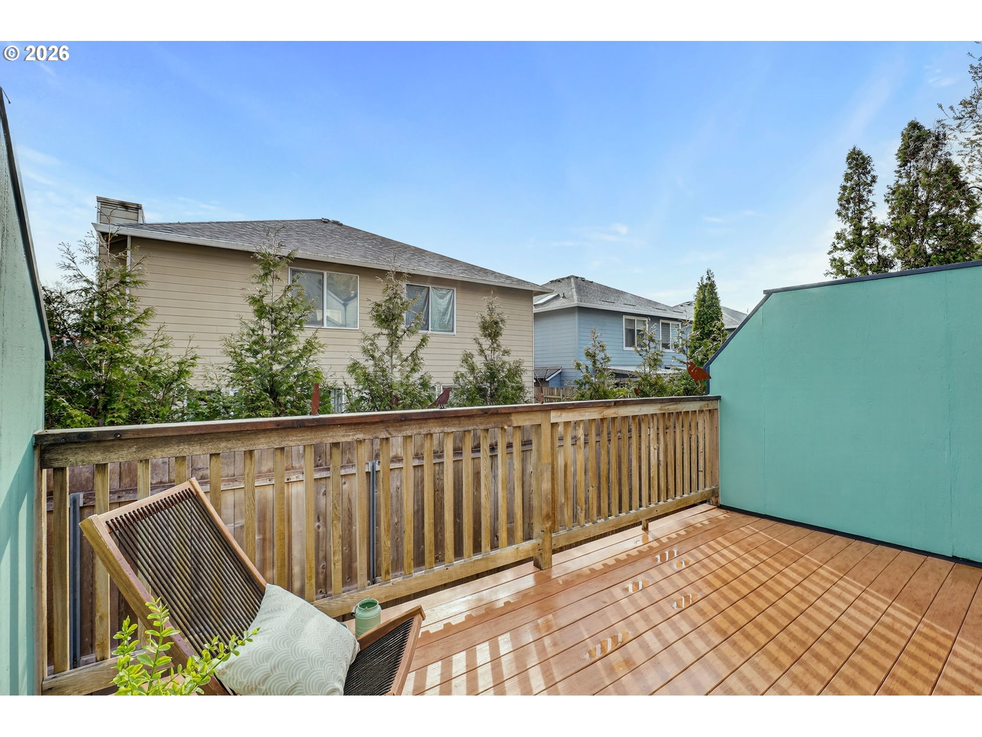 4714 Southwest 2nd Court Portland, OR 97239 - Photo 18 of 44 a view of a balcony with wooden floor