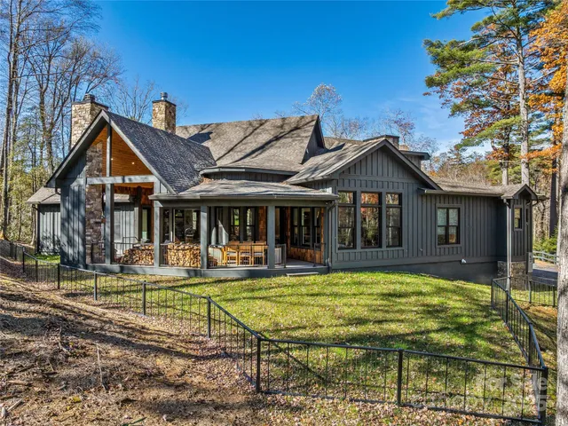 an aerial view of a house having outdoor space