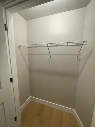 a view of small space with empty racks