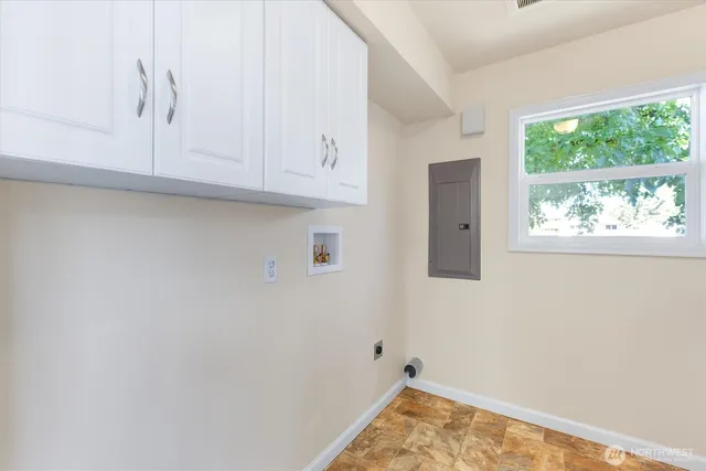 a view of small space with window