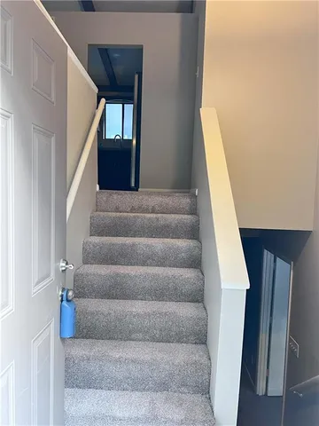 an empty room with a workbench
